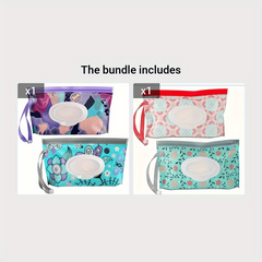 2pcs Reusable Wipes Container Travel Wet Wipe Holder