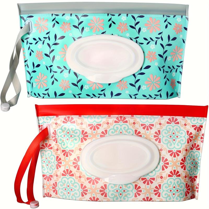 2pcs Reusable Wipes Container Travel Wet Wipe Holder