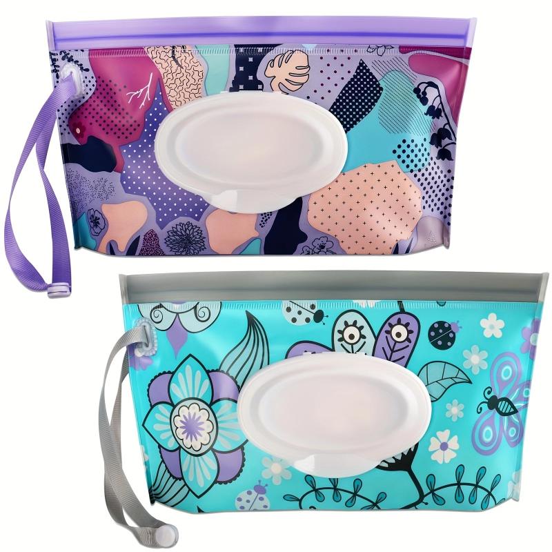 2pcs Reusable Wipes Container Travel Wet Wipe Holder