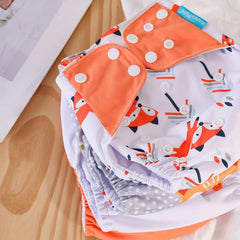 4pcs Baby Cloth Diaper Waterproof Toddler Nappy Pocket Diapers 3-15kg