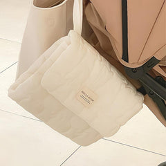 Large Stroller Compatible Diaper Bag Cloud Quilted Durable Polyester
