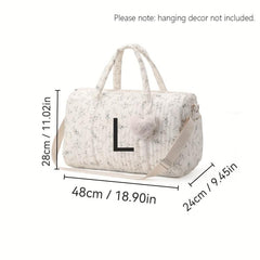 Floral Print Diaper Bag with Large Capacity