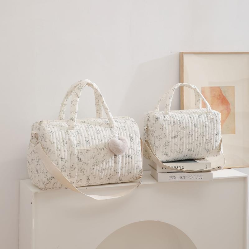 Floral Print Diaper Bag with Large Capacity