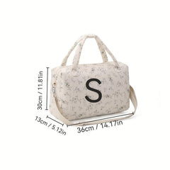 Floral Print Diaper Bag with Large Capacity