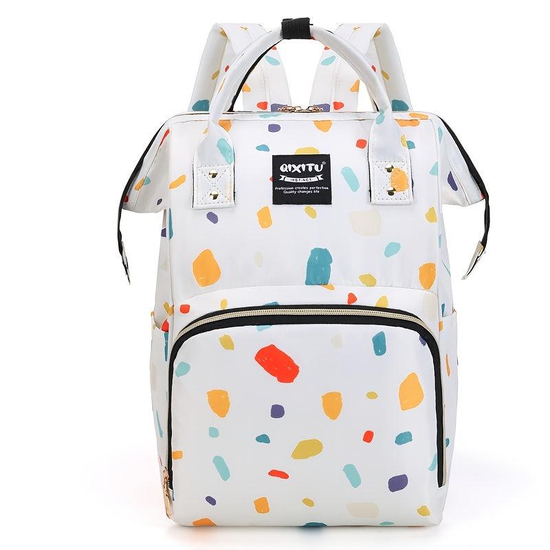 Floral Pattern Diaper Bag Backpack Large Capacity