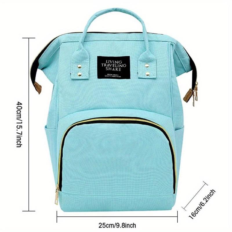 LAND Floral Monogram Diaper Backpack with Changing Mat & Insulated Pockets