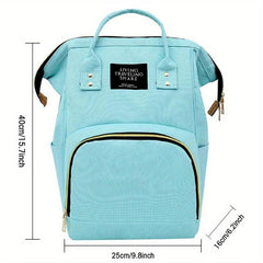 LAND Floral Monogram Diaper Backpack with Changing Mat & Insulated Pockets