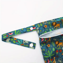 Jungle Animal Print Wet Bag for Cloth Diapers and Gym Clothes