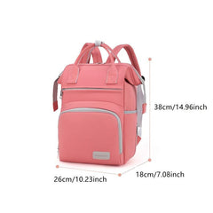 Large Capacity Pink Mommy Bag Soft Shell Casual Daypack Backpack