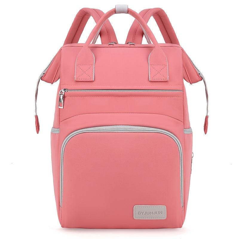 Large Capacity Pink Mommy Bag Soft Shell Casual Daypack Backpack