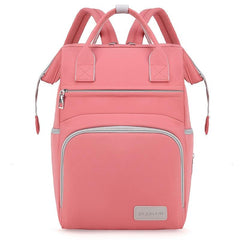 Large Capacity Pink Mommy Bag Soft Shell Casual Daypack Backpack