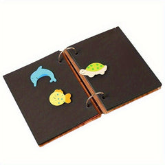 Wooden Love Heart Photo Album Vintage Style 6 Inch Scrapbook