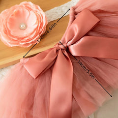 Pink Ballet Skirt & Headband Set for Girls Soft Nylon One Year Old