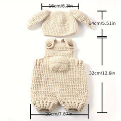 3-Piece Carrot Bunny Baby Photo Outfit