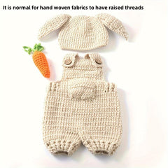 3-Piece Carrot Bunny Baby Photo Outfit