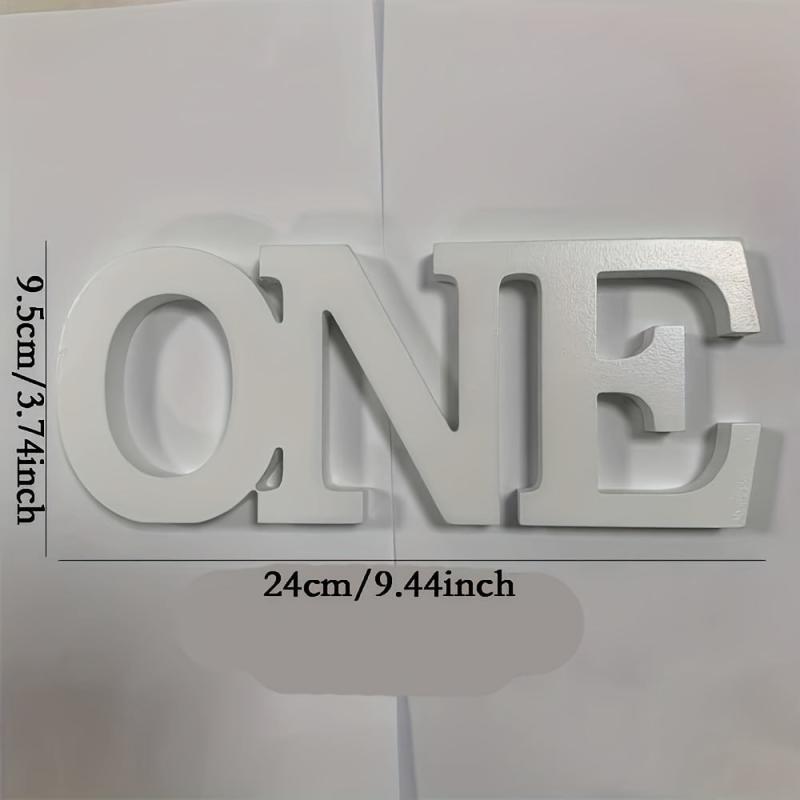 Wooden ONE Sign 1st Birthday Prop for Boy or Girl Natural Wood Finish