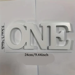 Wooden ONE Sign 1st Birthday Prop for Boy or Girl Natural Wood Finish