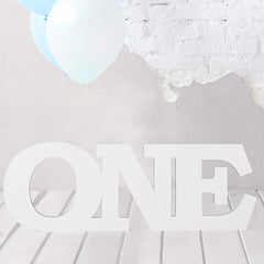 Wooden ONE Sign 1st Birthday Prop for Boy or Girl Natural Wood Finish