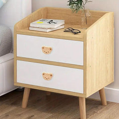 6pcs Boho Bear Shaped Wood Dresser Knobs with Mounting Screws