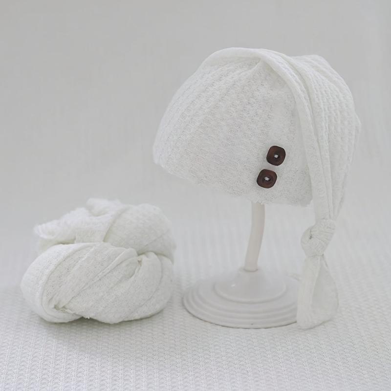 Newborn Houndstooth Knitted Swaddling Set