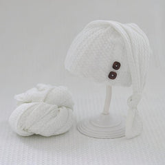 Newborn Houndstooth Knitted Swaddling Set