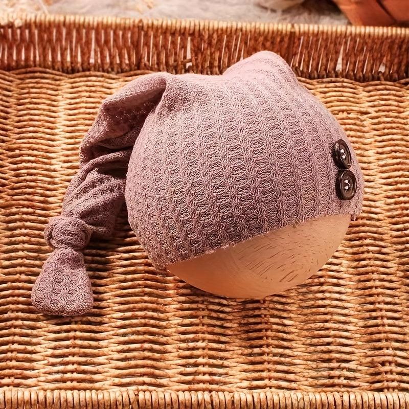 Newborn Houndstooth Knitted Swaddling Set