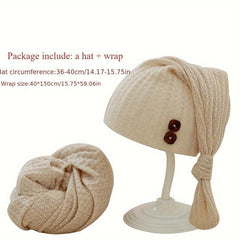 Newborn Houndstooth Knitted Swaddling Set