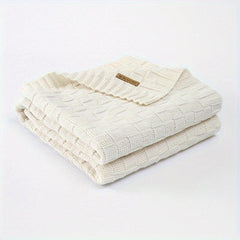 Cozy Kids' Solid Throw Blanket Soft Knit Hand Washable for Autumn & Winter