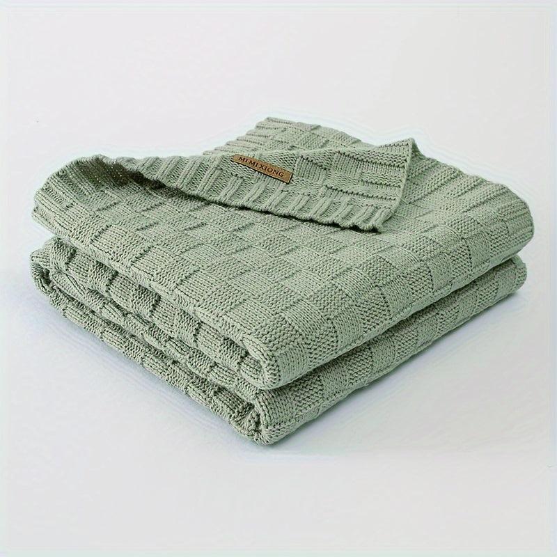 Cozy Kids' Solid Throw Blanket Soft Knit Hand Washable for Autumn & Winter