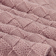 Cozy Kids' Solid Throw Blanket Soft Knit Hand Washable for Autumn & Winter