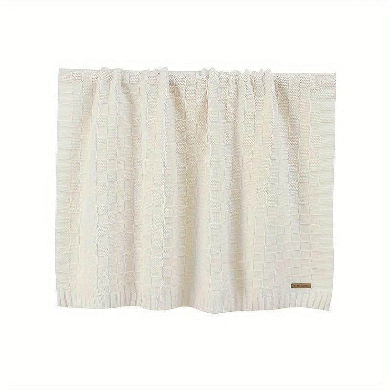 Cozy Kids' Solid Throw Blanket Soft Knit Hand Washable for Autumn & Winter