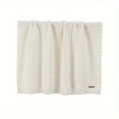Cozy Kids' Solid Throw Blanket Soft Knit Hand Washable for Autumn & Winter