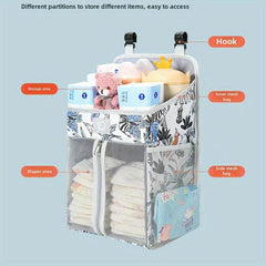 Functional Nursery Organizer Bag Hanging Storage for Diapers Wipes Toys