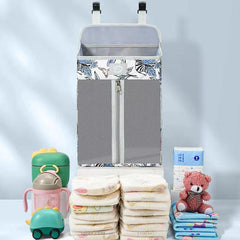 Functional Nursery Organizer Bag Hanging Storage for Diapers Wipes Toys