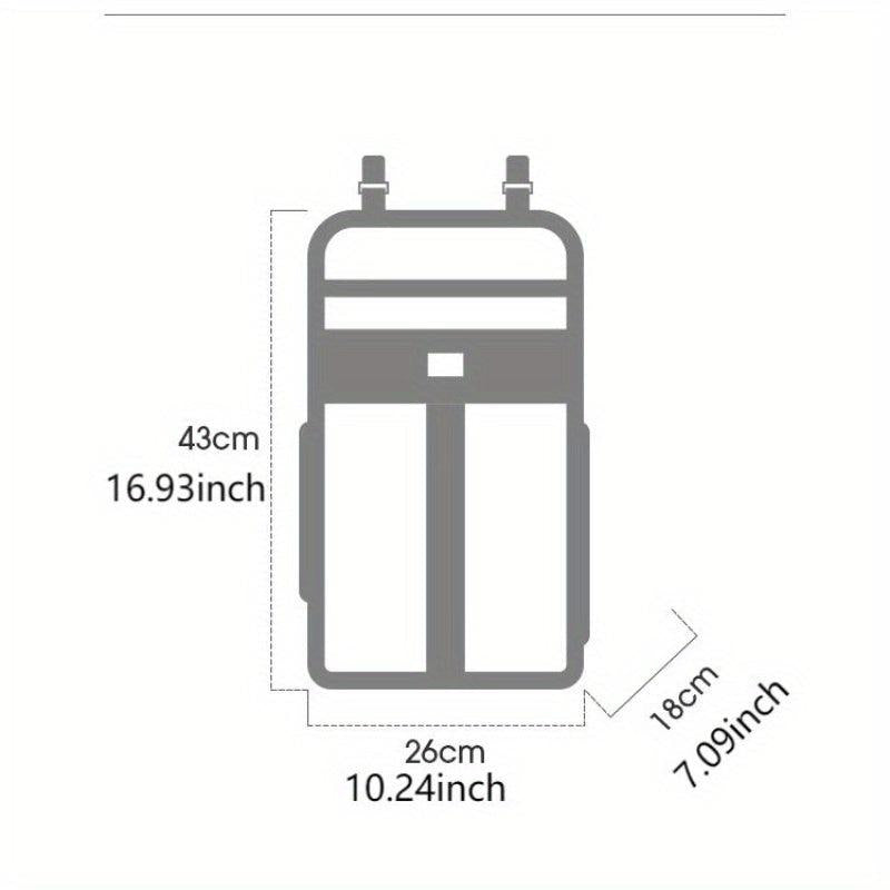 Functional Nursery Organizer Bag Hanging Storage for Diapers Wipes Toys