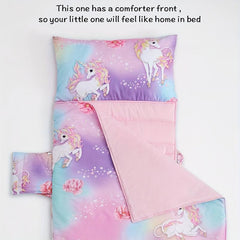 BEEWEED Unicorn Print Nap Mat for Kids 3-6 Years