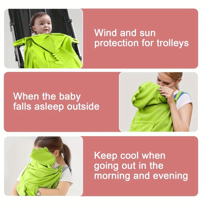 Dinosaur Style Kid's Harness Warm Cloak Front Hug Windproof Cape Stroller Cover