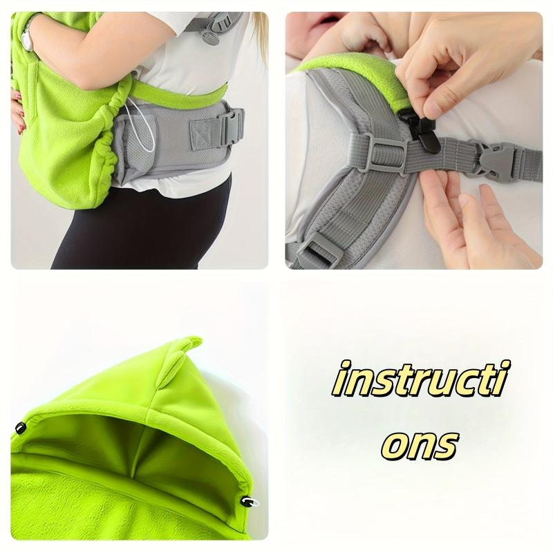 Dinosaur Style Kid's Harness Warm Cloak Front Hug Windproof Cape Stroller Cover