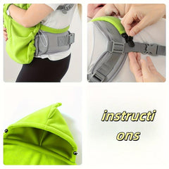 Dinosaur Style Kid's Harness Warm Cloak Front Hug Windproof Cape Stroller Cover