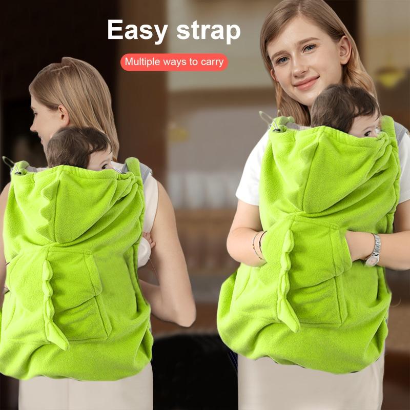 Dinosaur Style Kid's Harness Warm Cloak Front Hug Windproof Cape Stroller Cover