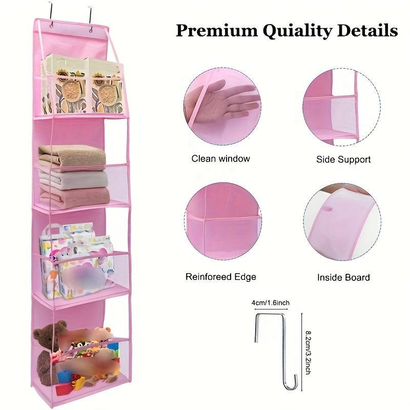 Breathable Over Door Storage Holder 1pc 4 Pockets Bedroom Organize Toys Shoes
