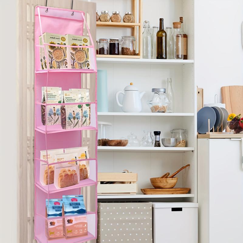Breathable Over Door Storage Holder 1pc 4 Pockets Bedroom Organize Toys Shoes
