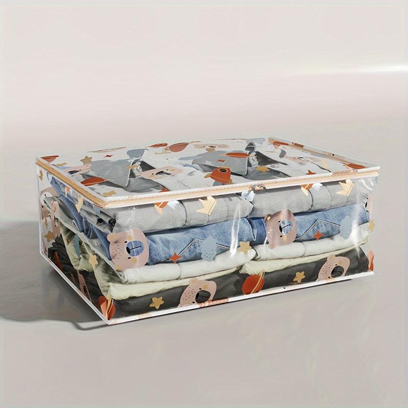 Large Capacity Transparent Clothes & Toy Storage Bag Organizer