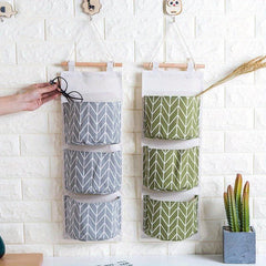 3 Pocket Hanging Bag Linen Door Storage Organizer