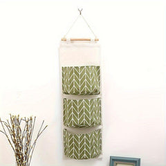 3 Pocket Hanging Bag Linen Door Storage Organizer