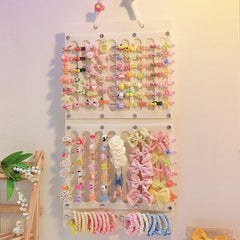 Felt Hanging Hair Accessory Holder with Storage Bag - Extra Large Organizer