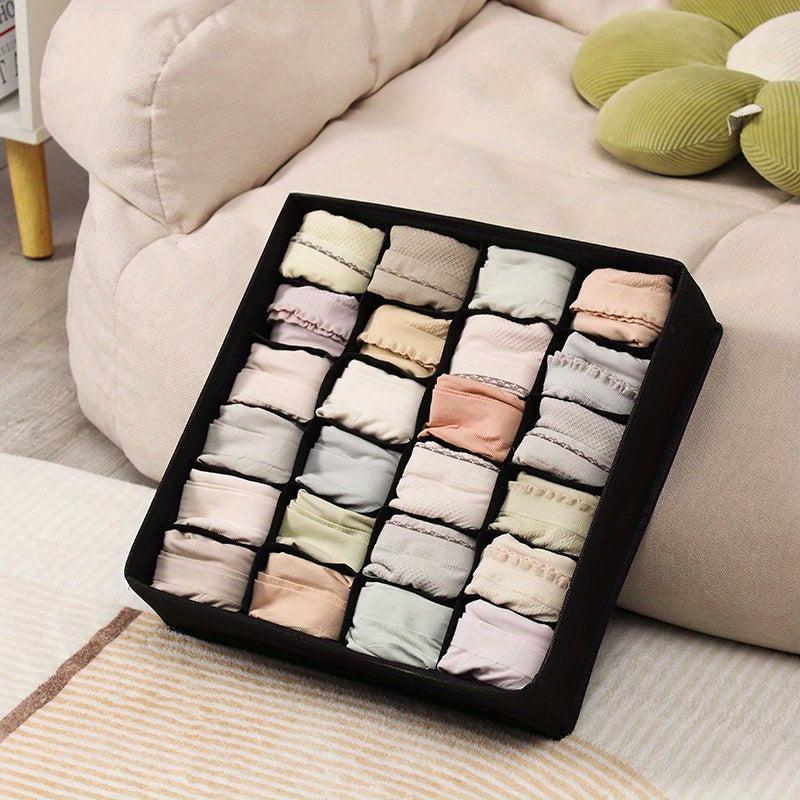 Foldable Fabric Drawer Organizer Divider 24 Grid Closet Storage Box
