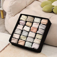 Foldable Fabric Drawer Organizer Divider 24 Grid Closet Storage Box
