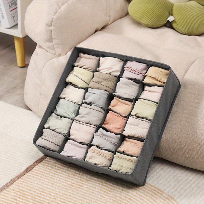 Foldable Fabric Drawer Organizer Divider 24 Grid Closet Storage Box