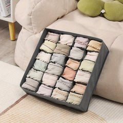 Foldable Fabric Drawer Organizer Divider 24 Grid Closet Storage Box